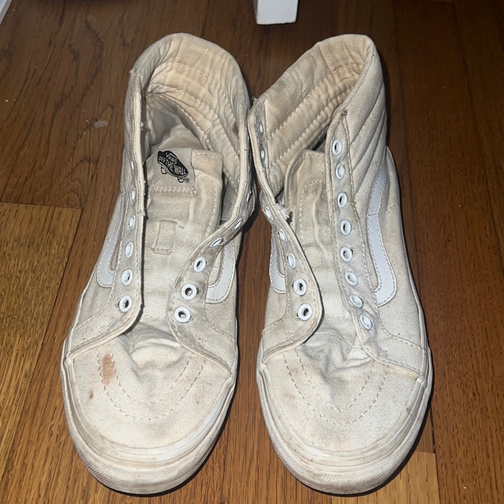 White high top Vans